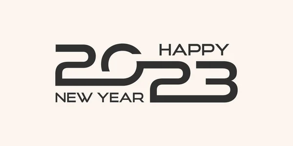 2023 Happy New Year Logo Text Design 2023 Number Design — Stock Vector