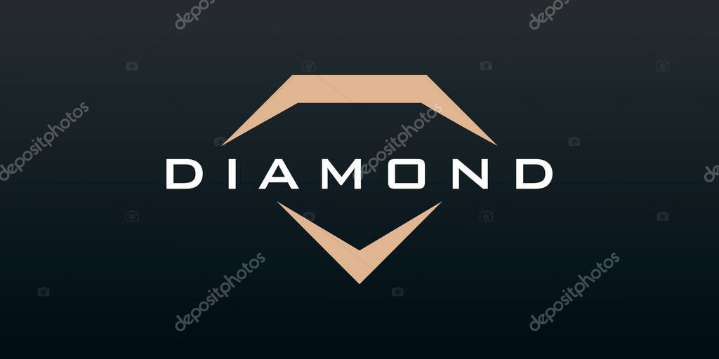 Luxury Diamond jewelry Logo Vector Design.