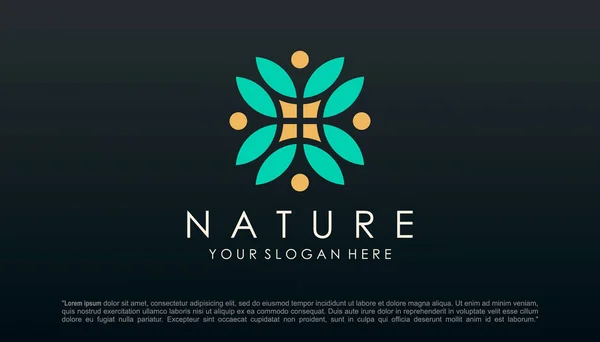 Lotusblume Yoga Logo Design Vektor — Stockvektor