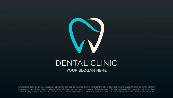 stock vector dental clinic tooth logo design vector illustration.