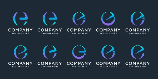Conjunto Carta Criativa Modelo Design Logotipo Ícones Para Negócios Finanças —  Vetores de Stock