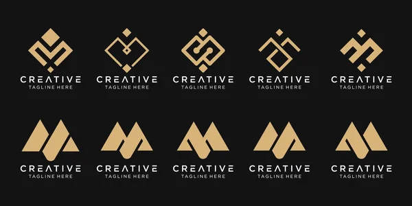 Σύνολο Αφηρημένου Προτύπου Λογότυπου Εικονίδια Για Τις Επιχειρήσεις Της Μόδας — Διανυσματικό Αρχείο