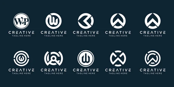 Koleksiyon baş harfleri W logo tasarım şablonu. Moda, dijital, teknoloji, basit iş simgeleri.