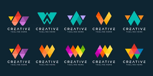 Abstract Collectie Initialen Logo Design Template Iconen Voor Het Bedrijfsleven — Stockvector