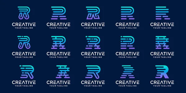 Набір Збірок Початкової Літери Шаблон Дизайну Логотипу Іконки Бізнесу Моди — стоковий вектор