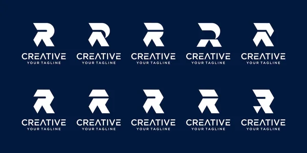 Набір Початкової Літери Монограми Шаблон Логотипу Ікони Бізнесу Моди Спорту — стоковий вектор