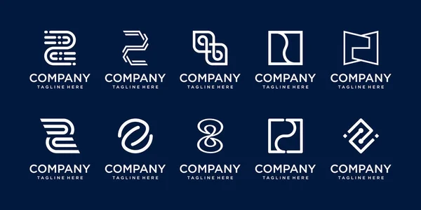 Ensemble Collection Initiale Lettre Logo Modèle Conception Icônes Pour Les — Image vectorielle