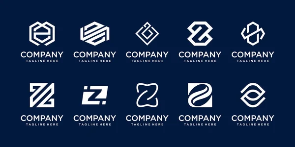 Набір Початкової Літери Шаблон Дизайну Логотипу Ікони Бізнесу Моди Спорту — стоковий вектор