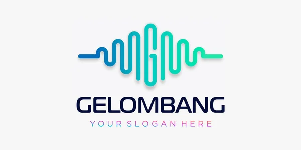 Puls logosu dizaynlı G harfi. Dalga elemanı. Logo şablonu elektronik müzik, ekolayzır, mağaza, DJ müzik, gece kulübü, disko. ses dalgası logosu kavramı, multimedya teknolojisi temalı, soyut şekil.