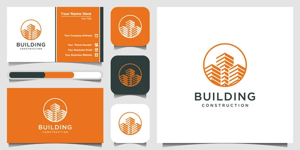 Projekt Logo Budowy Budynku Inspiracja — Wektor stockowy