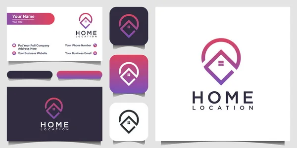 stock vector home location Logo Design Templates. logo design and business card