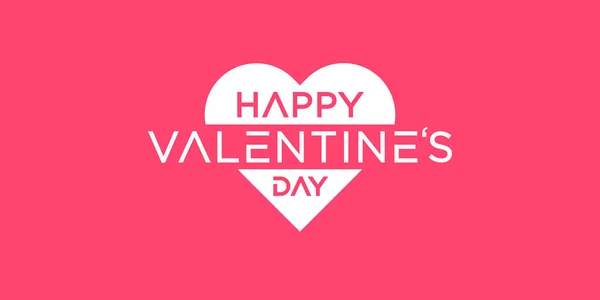 Valentines Day Line Vintage Lettering Vector Background — Stock Vector