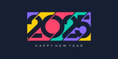 2026 Mutlu Yıllar Tasarım Vektörü. Moda benzersiz yeni yıl 2026 logo tasarım şablonu