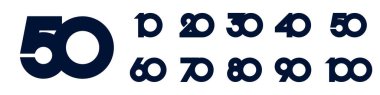 10. yıl dönümü ve 100. yıl dönümü logo tasarımları. Kutlama etkinliği, düğün, tebrik kartı ve davetiye için soyut numara, vektör illüstrasyonu