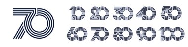 10. yıl dönümü ve 100. yıl dönümü logo tasarımları. Kutlama etkinliği, düğün, tebrik kartı ve davetiye için soyut numara, vektör illüstrasyonu