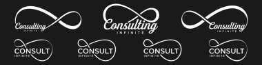 Infinity logo tasarımı danışmanlığı, Sonsuzluk simgesi kombinasyonu, vektör illüstrasyonu