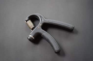 a handgrip isolated on black background