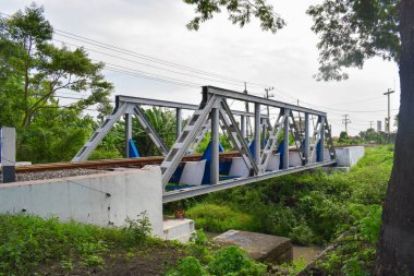 Railroad bridge in the morning