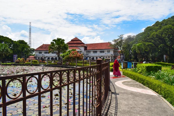 View of Malang Tugu Square in front of City Hall, the main landmark of Malang City in East Java, Indonesia