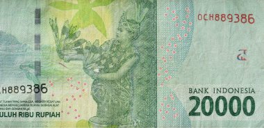 Derawan Portrait from Indonesian 20000 Rupiah 2016 Banknotes. IDR 20.000, Indonesian rupiah banknotes series