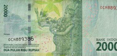 Derawan Portrait from Indonesian 20000 Rupiah 2016 Banknotes. IDR 20.000, Indonesian rupiah banknotes series
