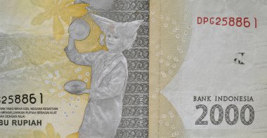 Ngarai Sianok Portrait from Indonesian 2000 Rupiah 2016 Banknotes. IDR 2.000