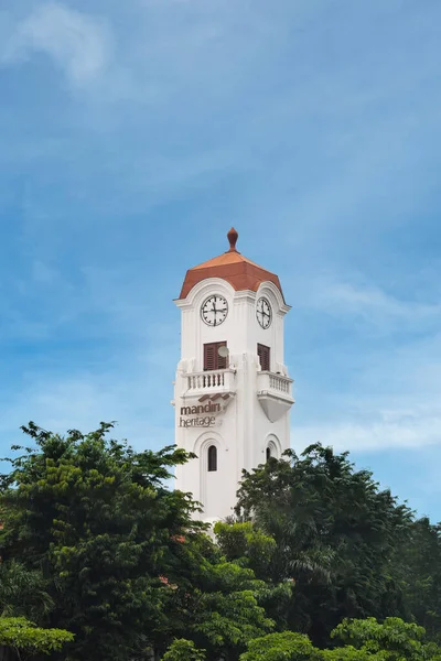 Surabaya, 01 Desember 2022 - Mandiri heritage building tower in surabaya, is a former Dutch heritage. The Bank Mandiri tower