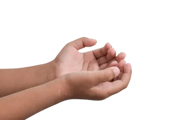 Çocuğun avuçları açıktır, çocuğun elleri dua pozisyonundadır ya da çocuğun elleri bir şey istemek için boştur.