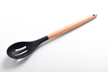 Delikli kepçe. Silikon Spatula Pişirme, Pişirme, Karıştırma. Lastik Mutfak Utensil