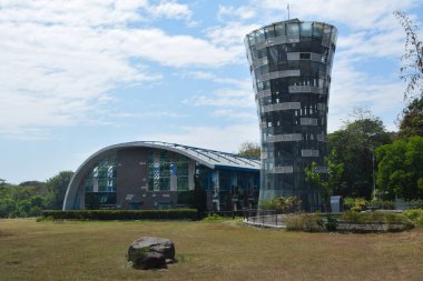 Observation Tower and Glass House at Purwodadi Botanical Gardens (Kebun Raya Purwodadi) clipart