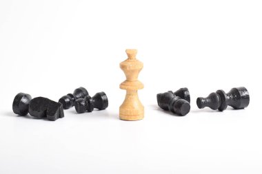 Satranç beyaz arkaplanda izole edildi