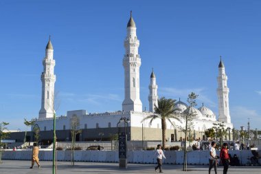 El-Madinah el-Munawwarah, Suudi Arabistan - 2 Mart 2025: Quba Camii İslam tarihinde inşa edilen ilk camidir.
