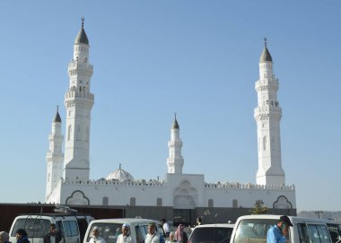 El-Madinah el-Munawwarah, Suudi Arabistan - 2 Mart 2025: Quba Camii İslam tarihinde inşa edilen ilk camidir.