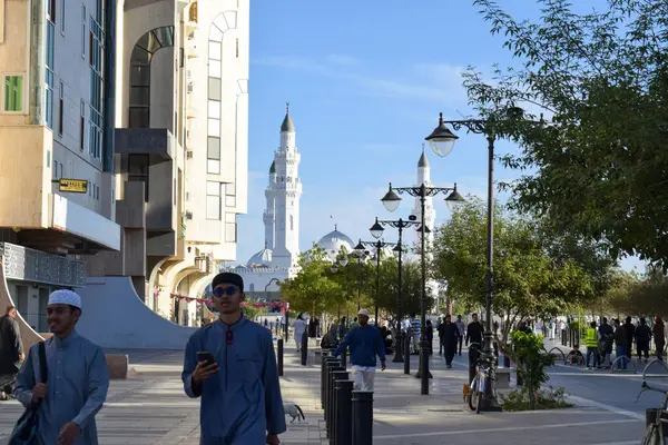 El-Madinah el-Munawwarah, Suudi Arabistan - 2 Mart 2025: Quba Camii İslam tarihinde inşa edilen ilk camidir.
