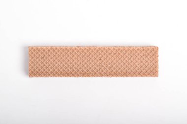 Beyaz arka planda çikolatalı gofretler