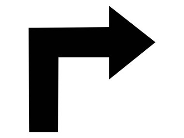 Projeniz için doğru yön ok simgesi