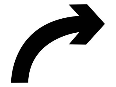 ok vektörü ince çizgi simgesi