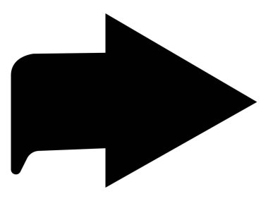 ok sağ vuruş simgesi