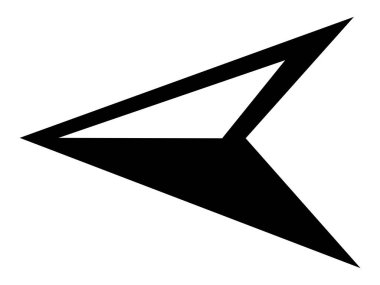 Ok ucu ince çizgi vektör simgesi yaptı