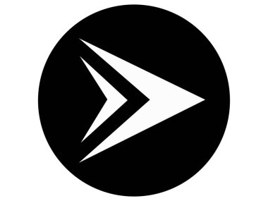 Ok aşağı simgesi. İnce çizgi tasarımı. Vektör çizimi. düz renk