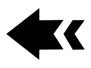 Ok aşağı simgesi. İnce çizgi tasarımı. Vektör çizimi. düz renk