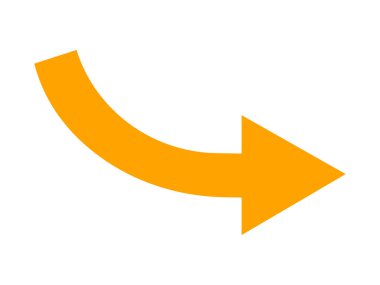 Ok aşağı simgesi. İnce çizgi tasarımı. Vektör çizimi. düz renk