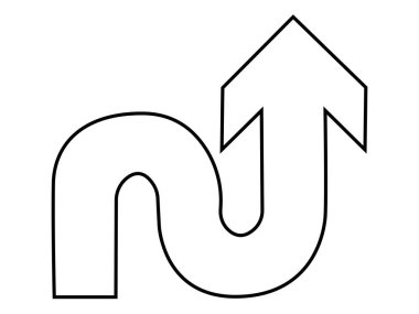 ok simgesi vektör illüstrasyonu