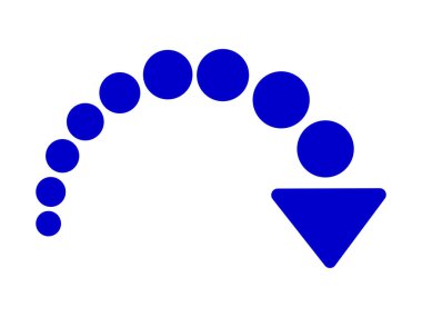 daire noktalı bükülmüş ok