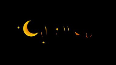 Kurban Bayramı animasyon metni siyah arkaplan 4k