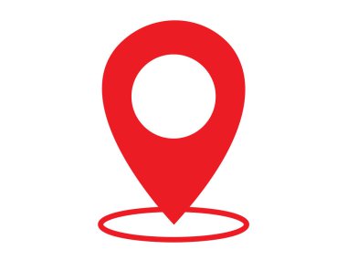 harita pin konumu simgesi vektör illüstrasyon grafik tasarımı