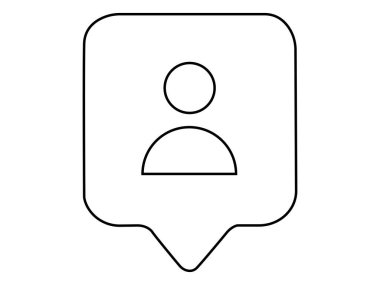 bir profilin satır çizimi simgesi