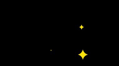 altın yıldızlar siyah arkaplanda parlıyor
