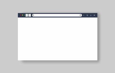 Web tarayıcı pencere vektörü. Düz tasarımda tarayıcı ya da gezinme.