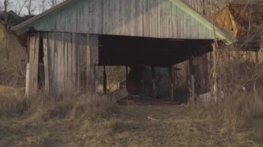 Old building, abandoned,spoiled. High quality FullHD footage